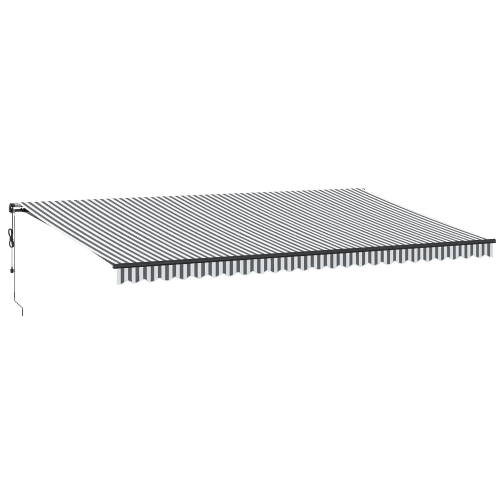 Tenda na automatsko uvlačenje LED antracit i bijela 600x350 cm