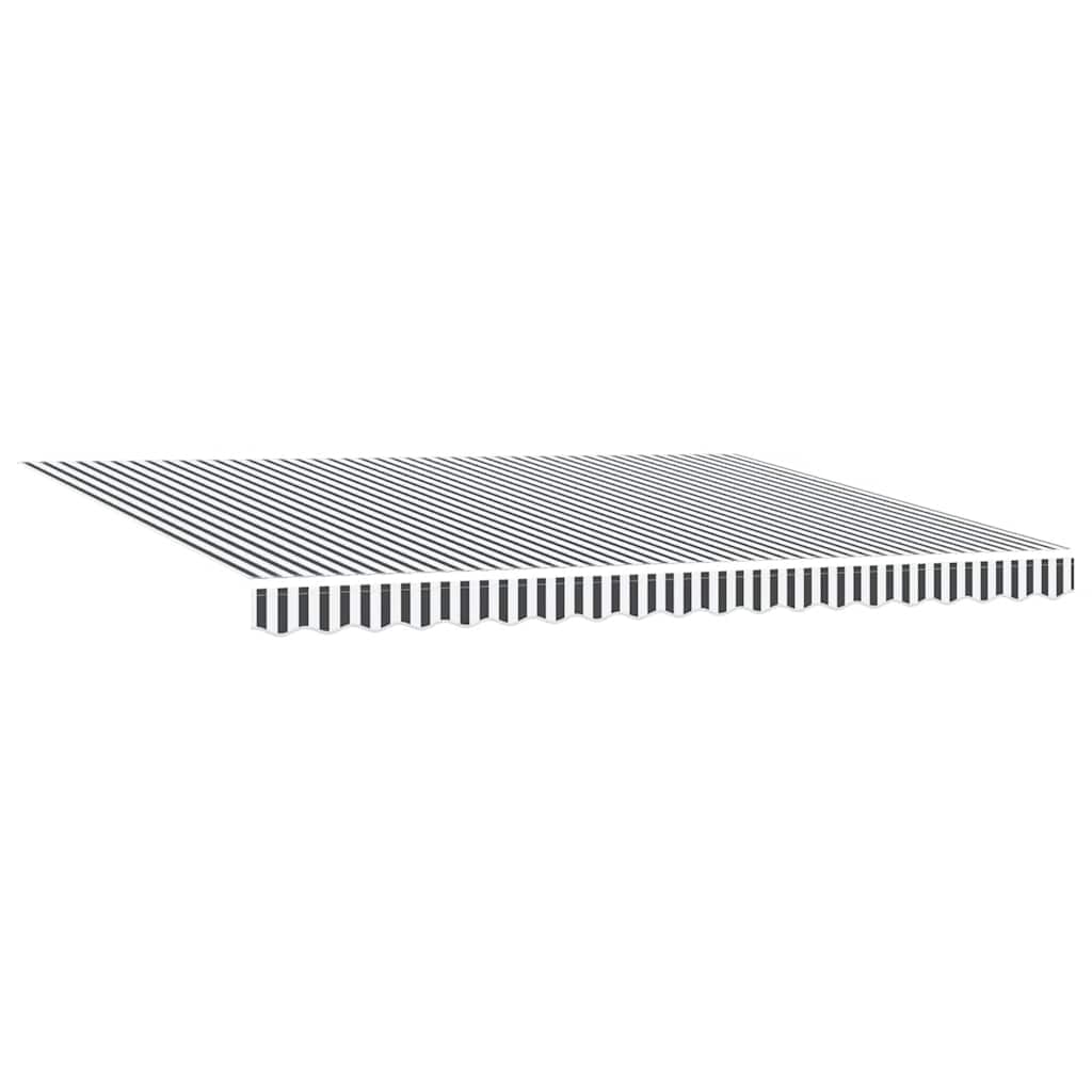 Tenda na ručno uvlačenje antracit i bijela 450 x 300 cm