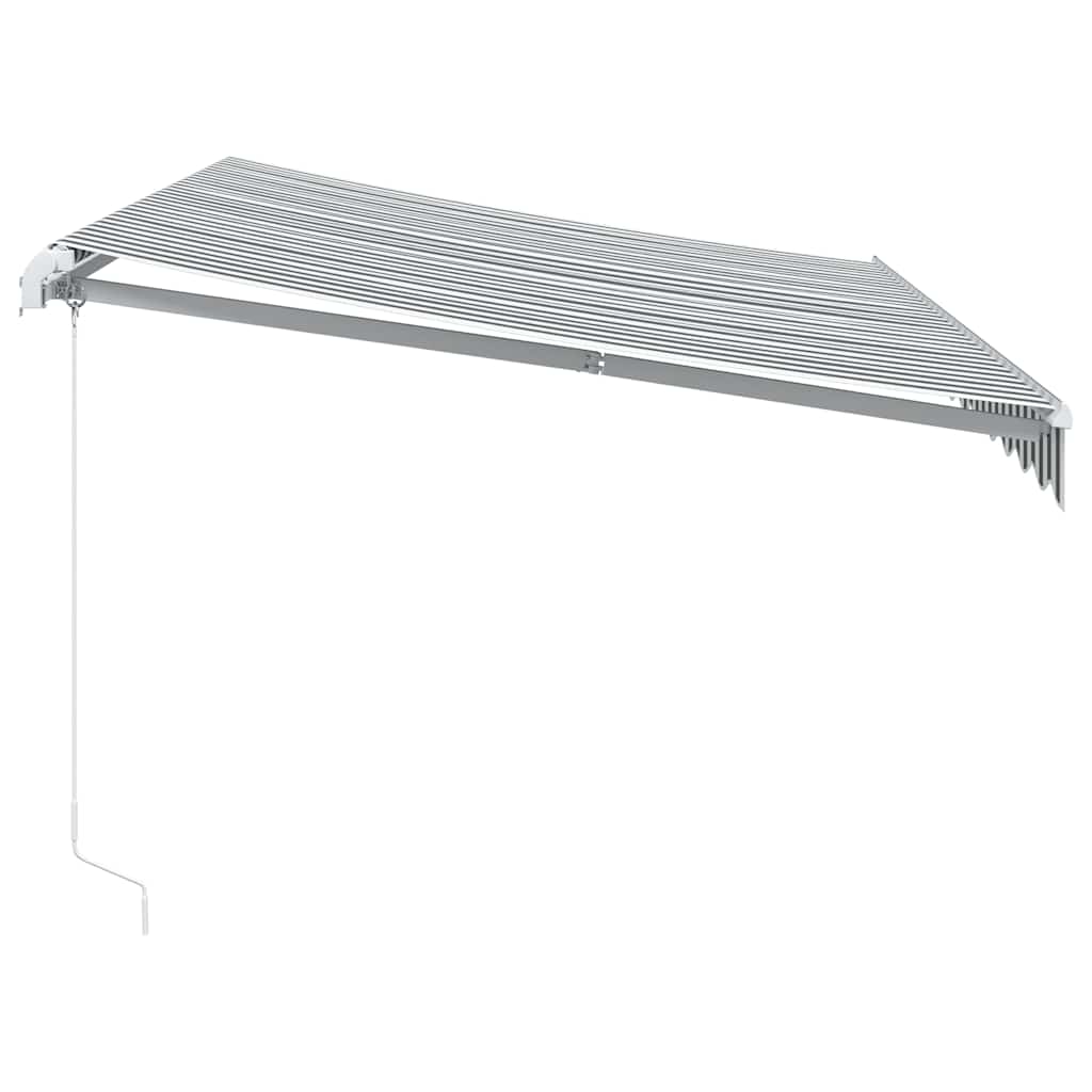 Tenda na ručno uvlačenje antracit i bijela 350 x 250 cm