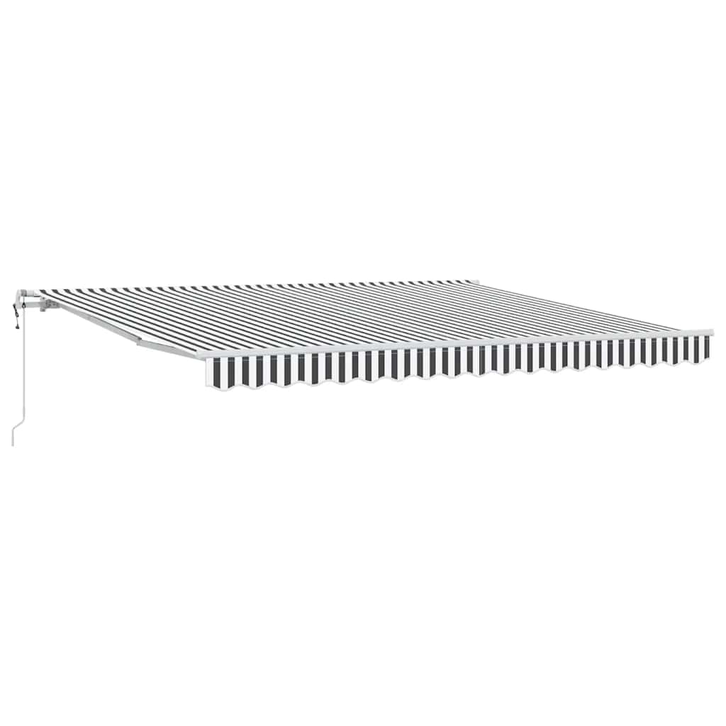 Tenda na automatsko uvlačenje antracit i bijela 400 x 300 cm