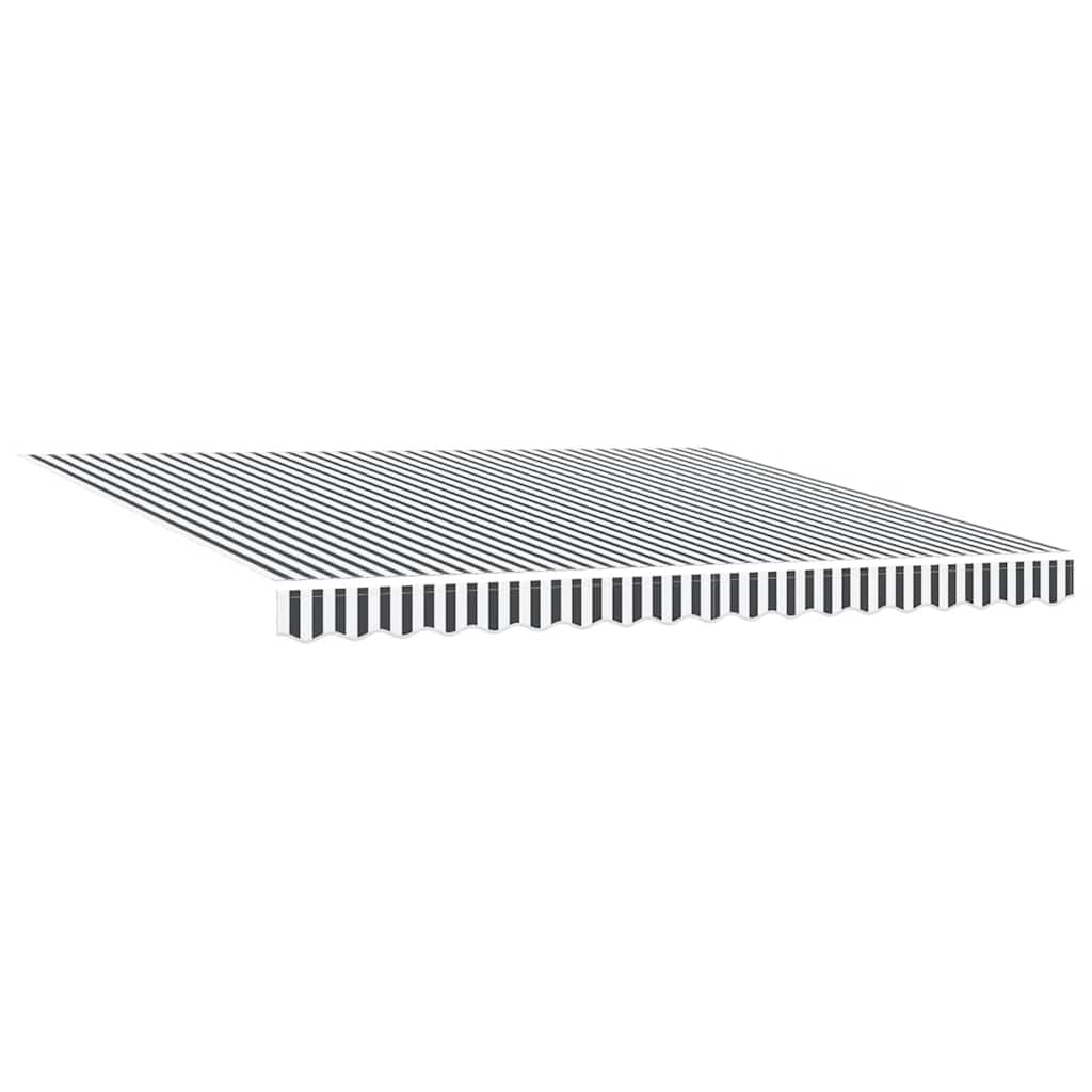 Tenda na uvlačenje antracit-bijela 4x3 m od tkanine i aluminija