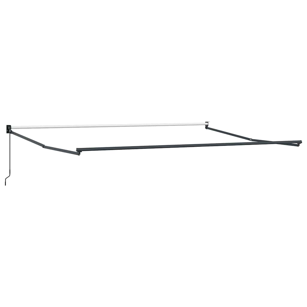 Tenda na uvlačenje antracit-bijela 4,5x3 m tkanina i aluminij