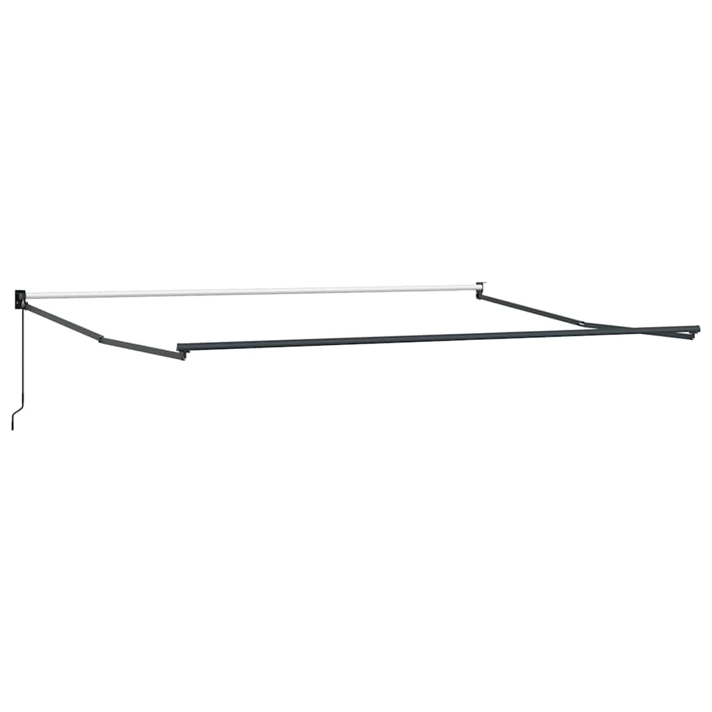 Tenda na uvlačenje antracit-bijela 5x3 m od tkanine i aluminija