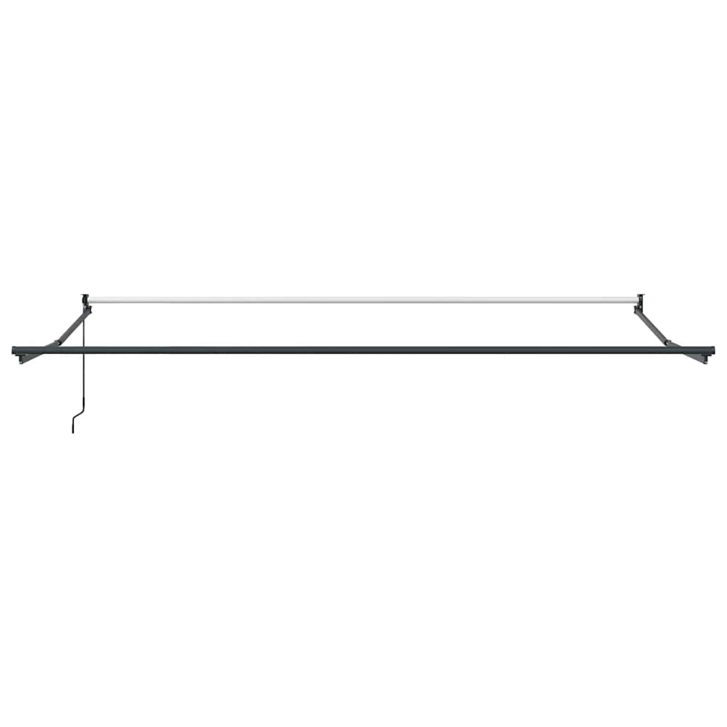 Tenda na uvlačenje antracit-bijela 5x3 m od tkanine i aluminija