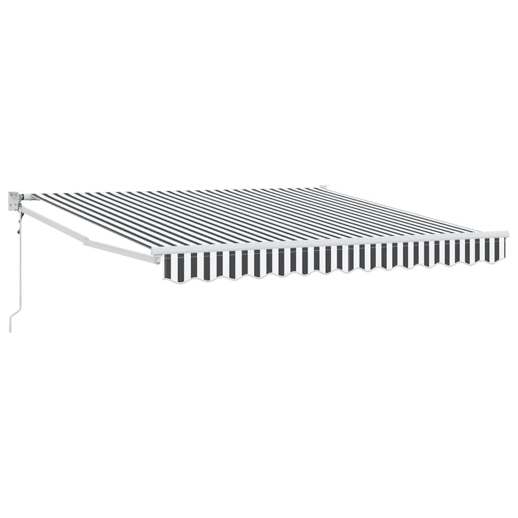 Uvlačiva tenda antracit i bijela 3x2,5 m tkanina i aluminij