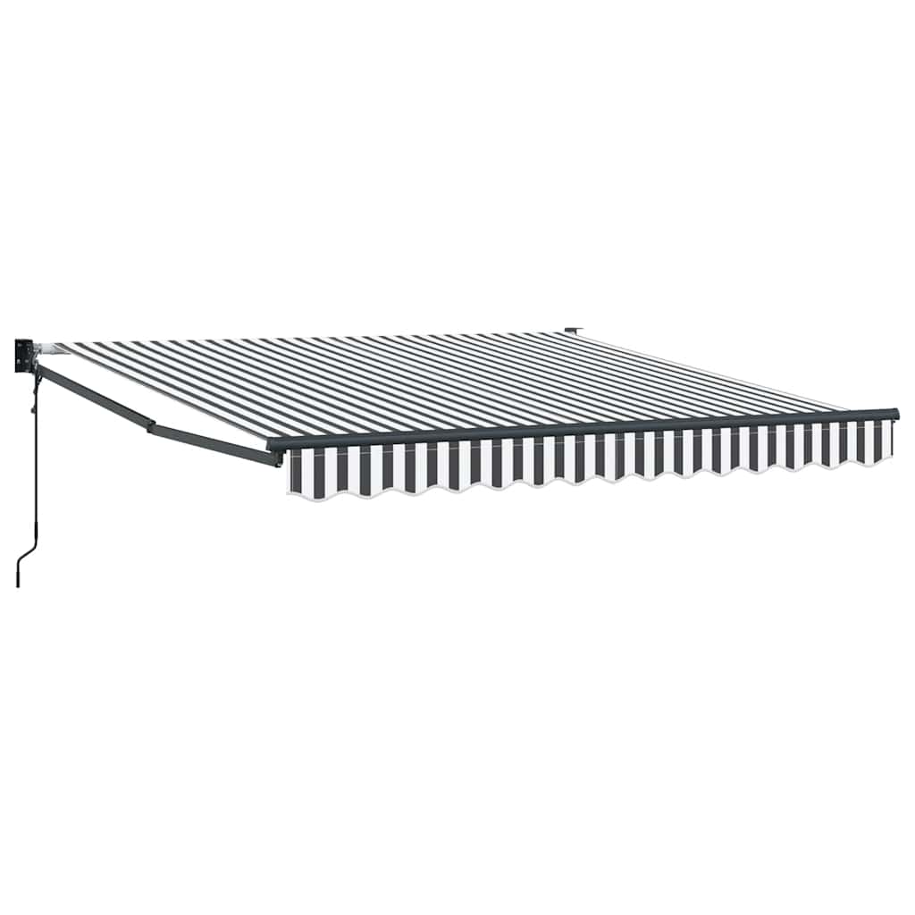 Uvlačiva tenda antracit i bijela 3x2,5 m tkanina i aluminij