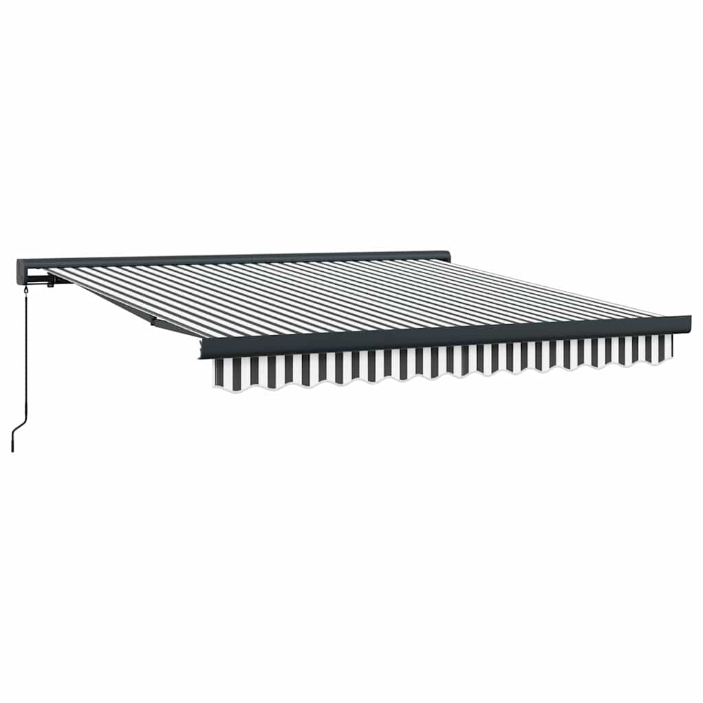 Tenda na uvlačenje antracit i bijela 3x2,5 m tkanina i aluminij
