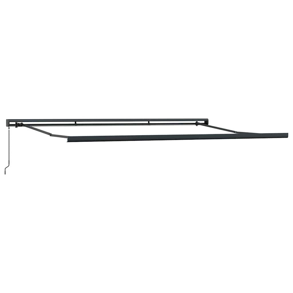 Tenda na uvlačenje antracit-bijela 5x3 m od tkanine i aluminija