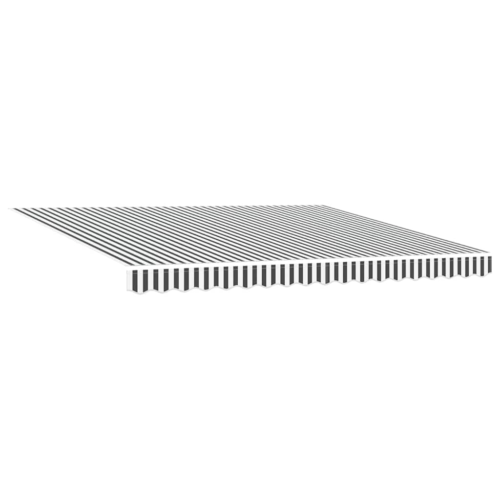 Tenda na uvlačenje antracit-bijela 4x3 m od tkanine i aluminija