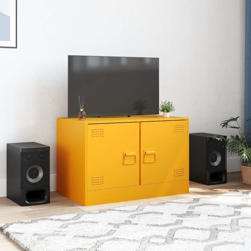 TV ormarić boja senfa 67 x 39 x 44 cm čelični