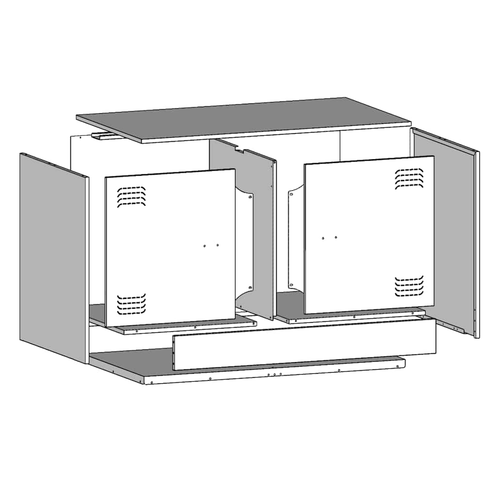 TV ormarići 2 kom maslinastozeleni 67 x 39 x 44 cm čelični