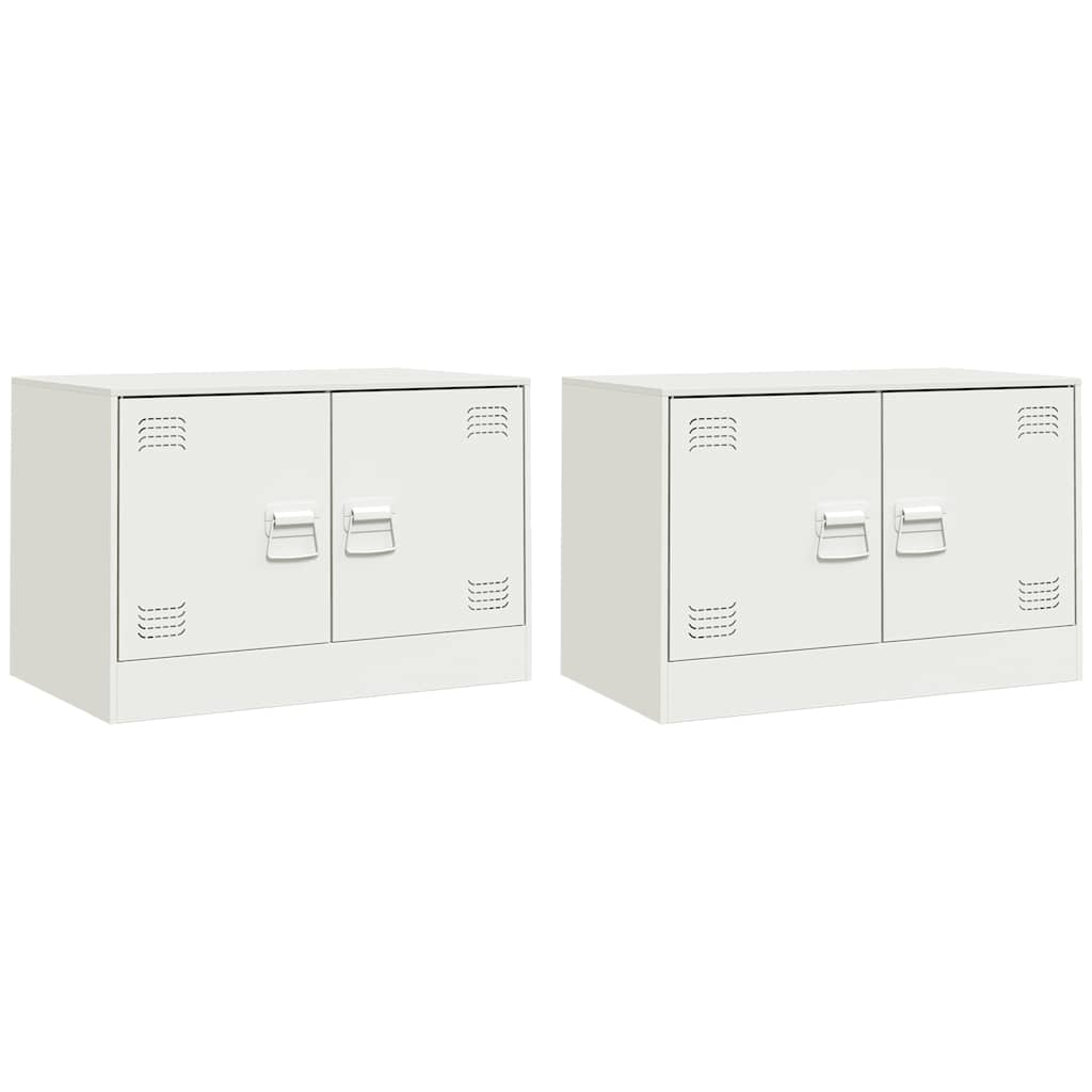 TV ormarići 2 kom bijeli 67 x 39 x 44 cm čelični Bijela