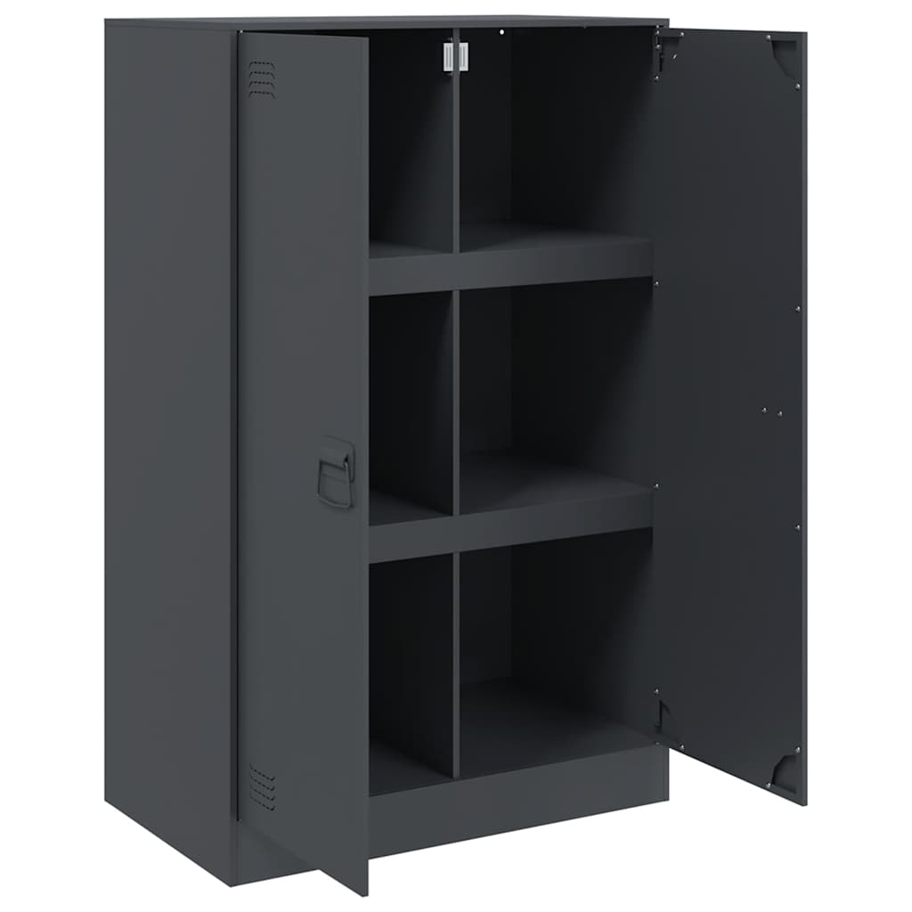 Komoda antracit 67 x 39 x 107 cm čelična