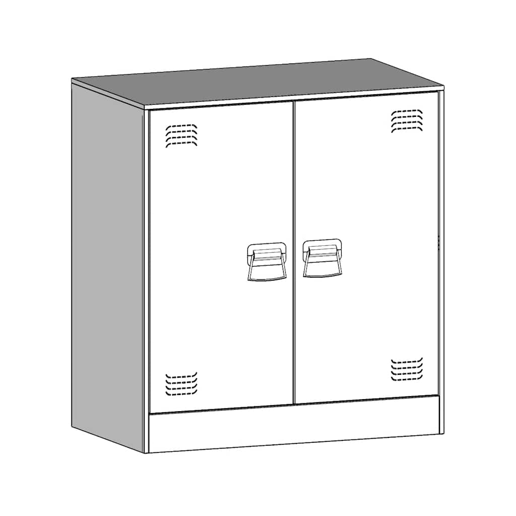 Komoda crna 67 x 39 x 73 cm čelična