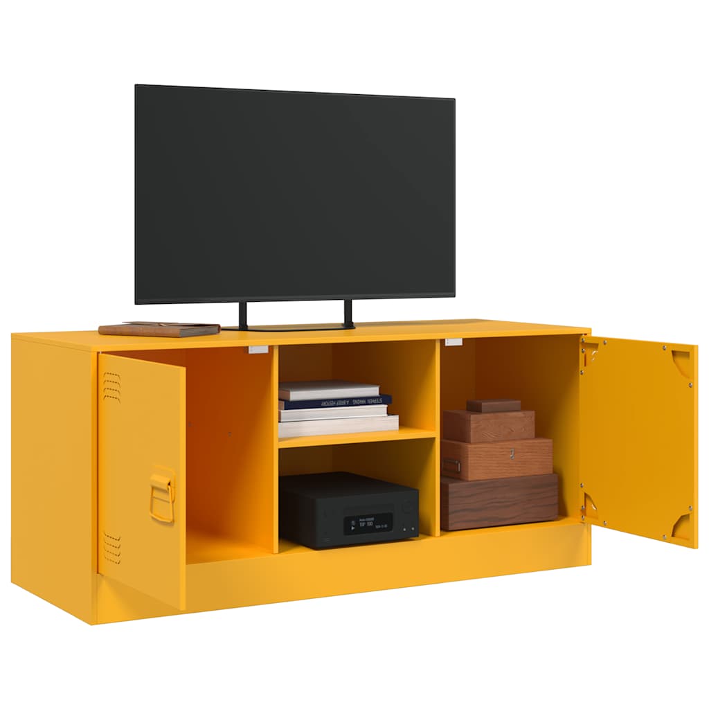 TV ormarić boja senfa 99 x 39 x 44 cm čelični