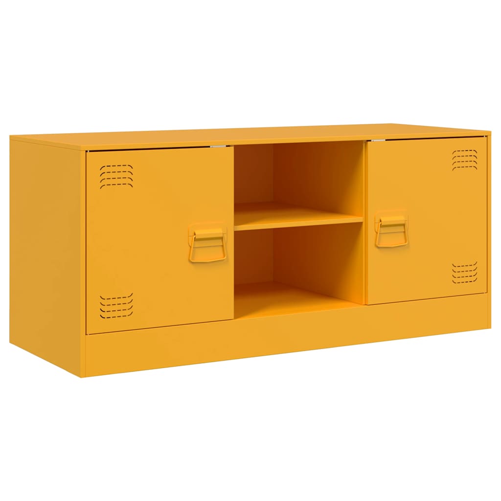 TV ormarić boja senfa 99 x 39 x 44 cm čelični