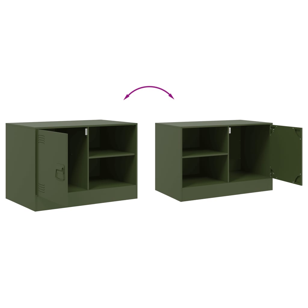 TV ormarići 2 kom maslinastozeleni 67 x 39 x 44 cm čelični