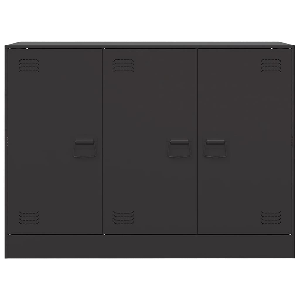 Komoda crna 99 x 39 x 73 cm čelična