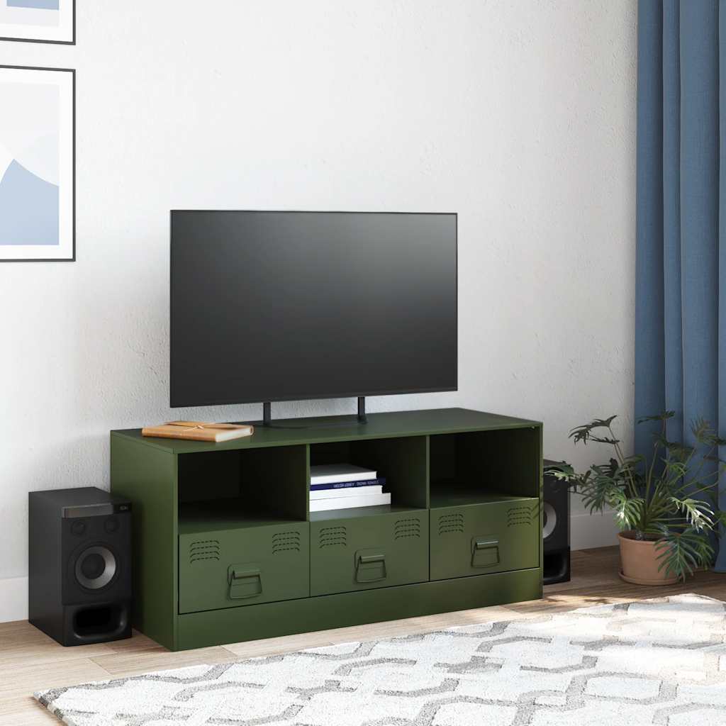 TV ormarić maslinasti 99 x 39 x 44 cm čelični