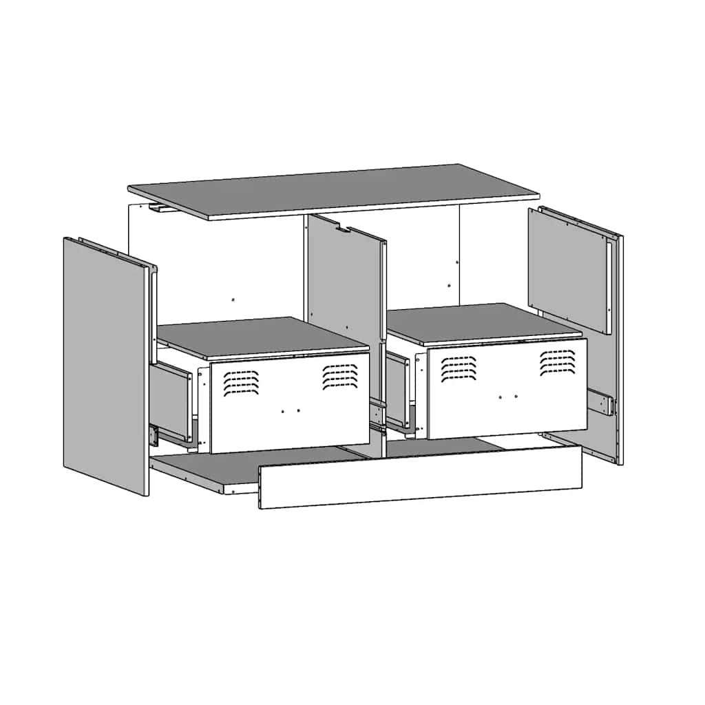 TV ormarići 2 kom ružičasti 67 x 39 x 44 cm čelični