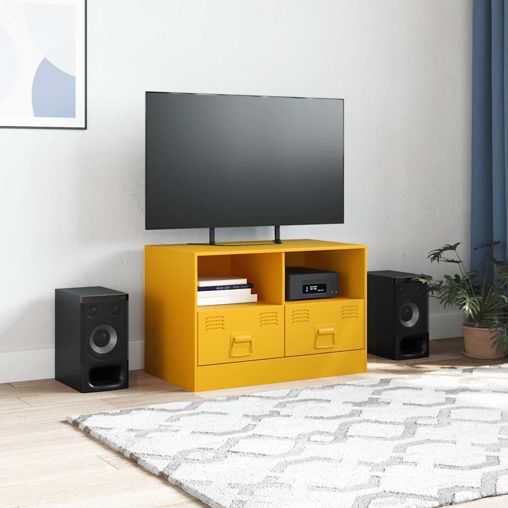 TV ormarić boja senfa 67 x 39 x 44 cm čelični