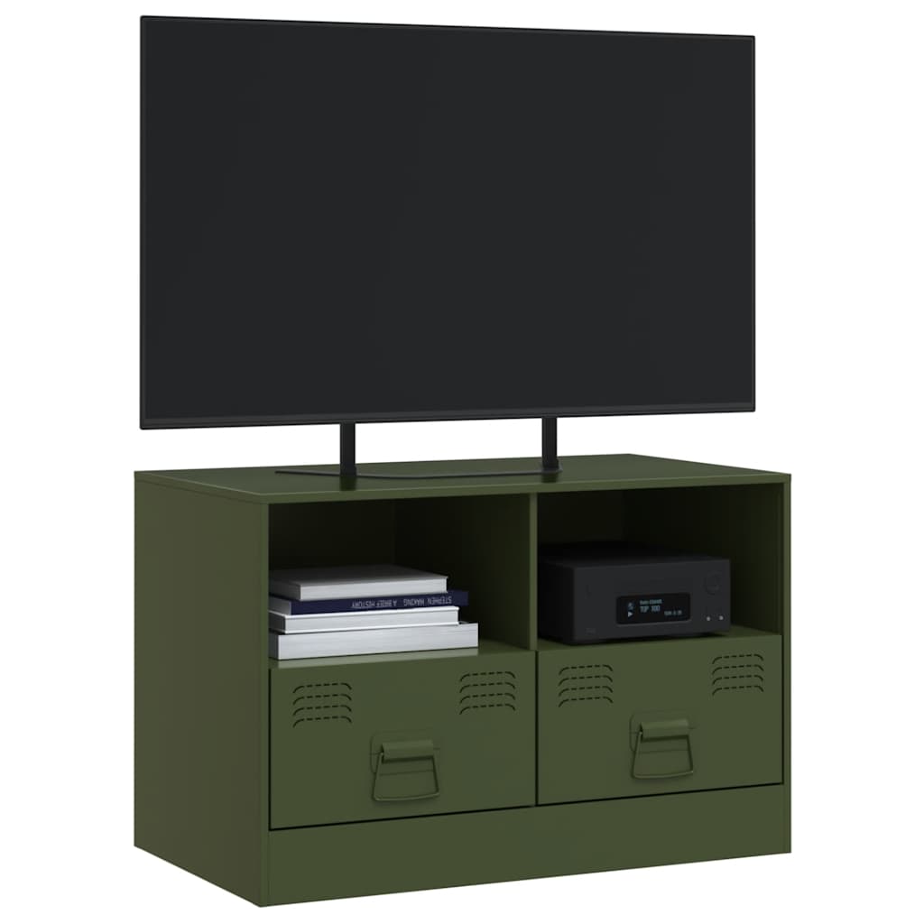 TV ormarić maslinasti 67 x 39 x 44 cm čelični Zelena