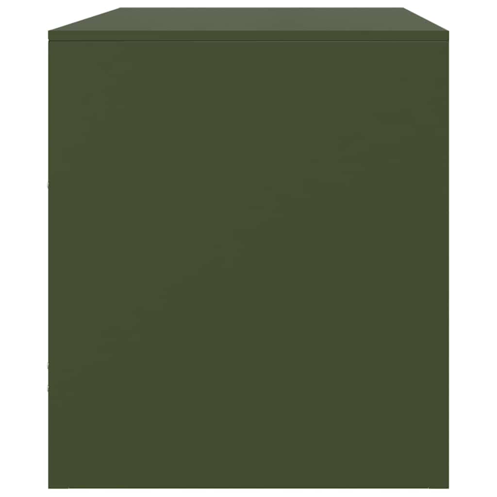 TV ormarić maslinasti 67 x 39 x 44 cm čelični Zelena
