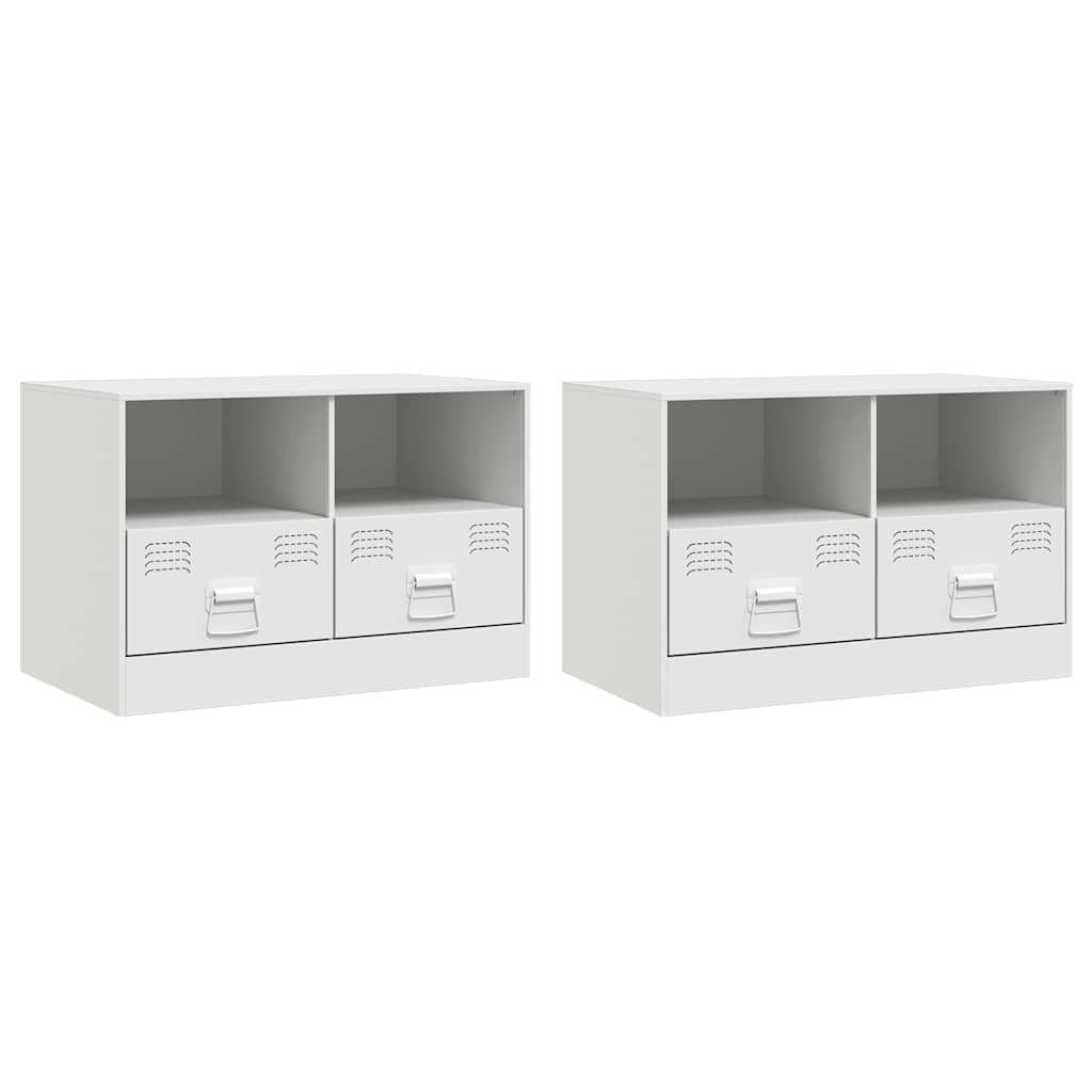 TV ormarići 2 kom bijeli 67 x 39 x 44 cm čelični