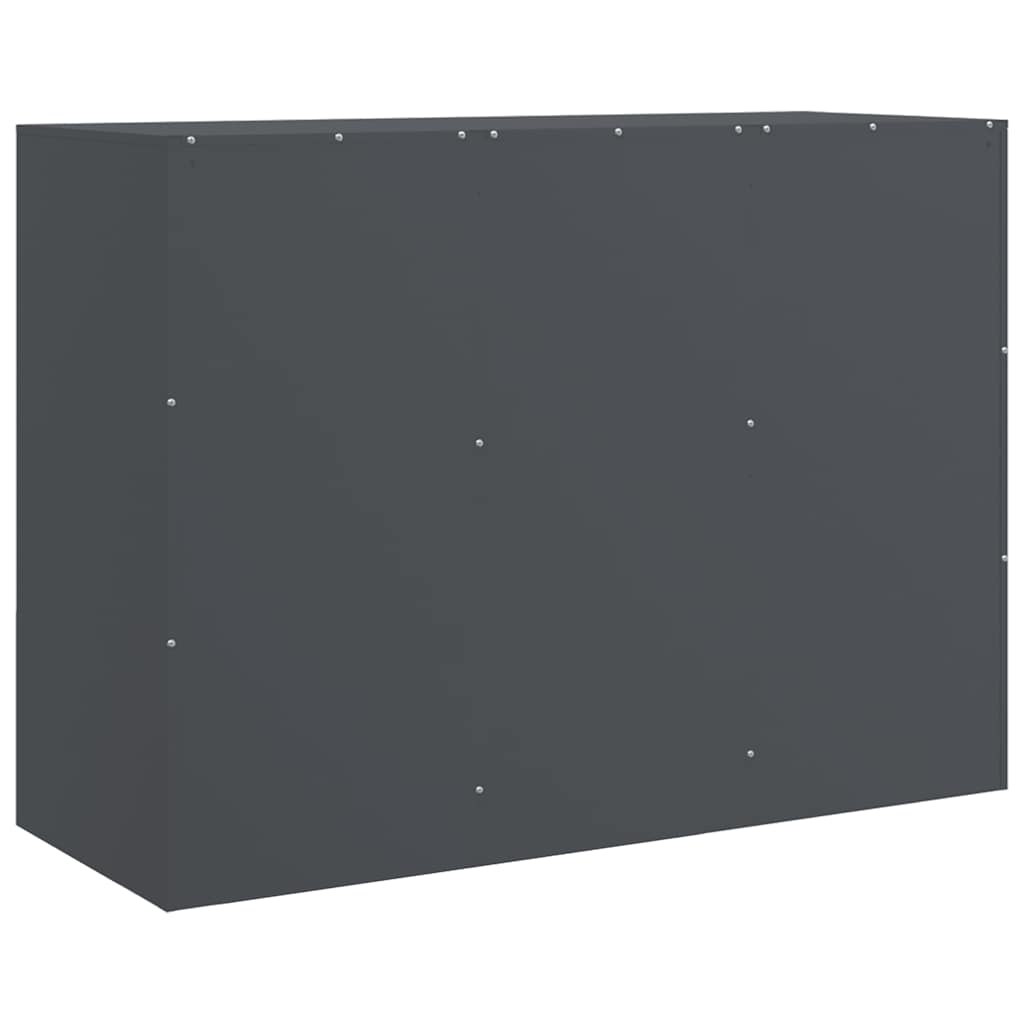 Komoda antracit 99 x 39 x 73 cm čelična