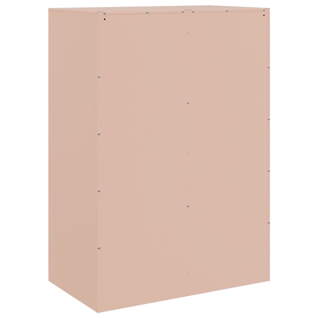 Visoka komoda ružičasta 67 x 39 x 95 cm čelična