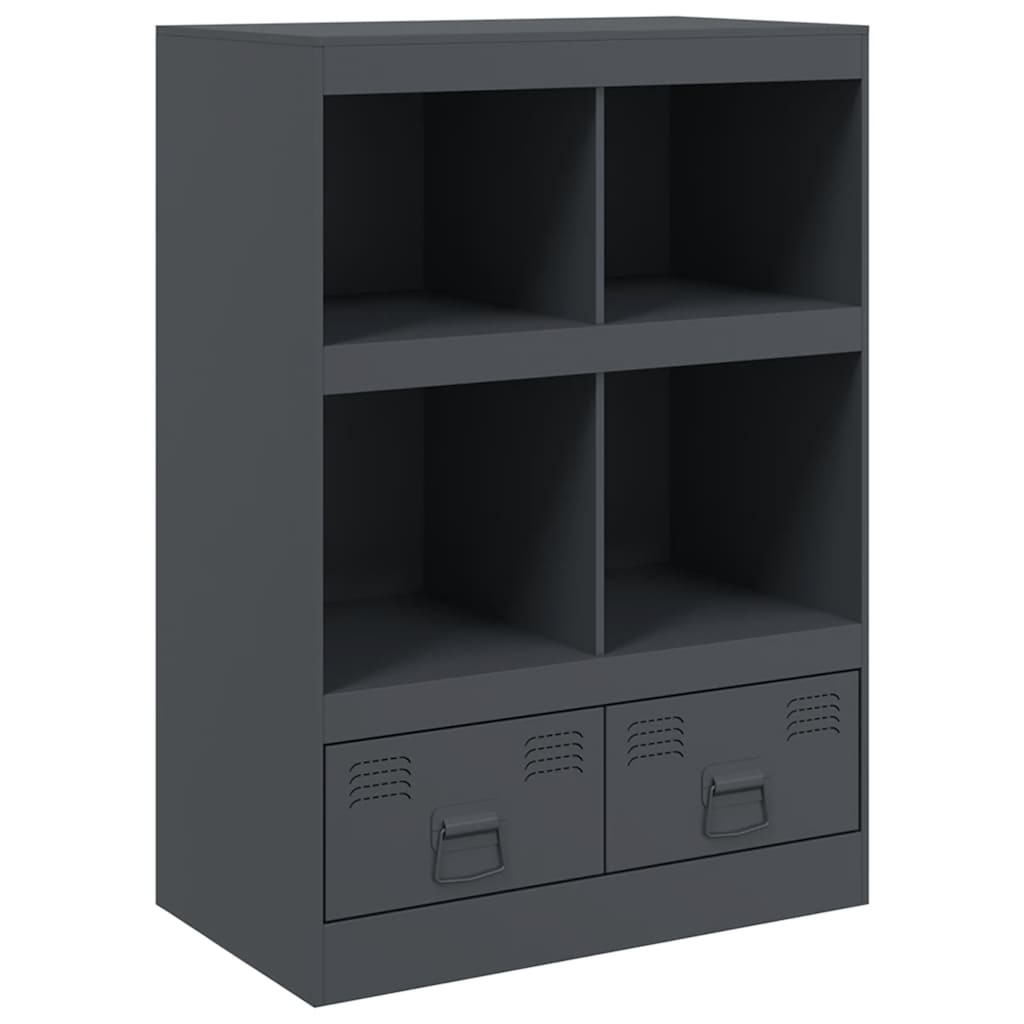 Visoka komoda antracit 67 x 39 x 95 cm čelična