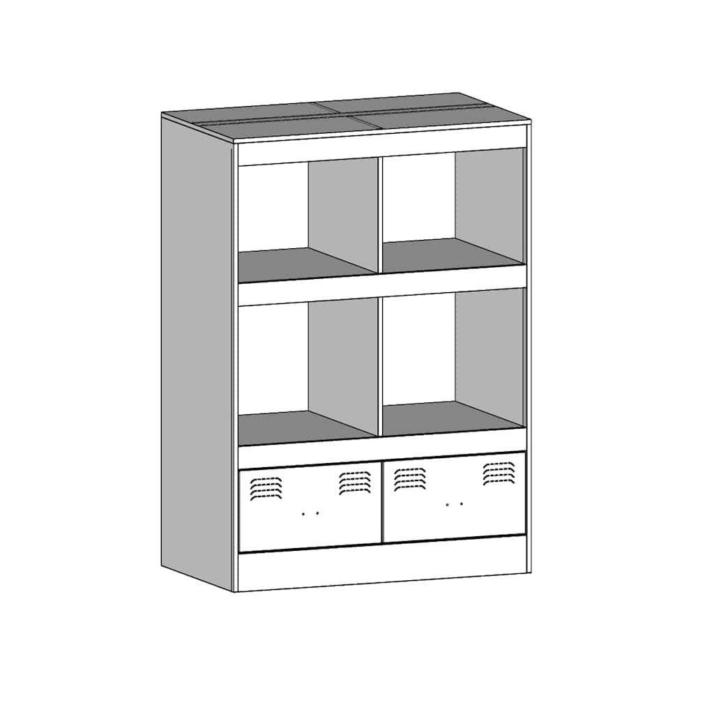 Visoka komoda boja senfa 67 x 39 x 95 cm čelični
