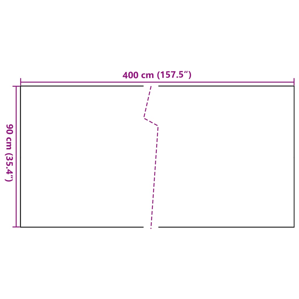 Balkonski zaslon antracit 400 x 90 cm od poliratana