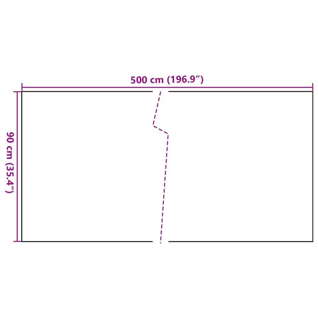 Balkonski zaslon antracit 500 x 90 cm od poliratana