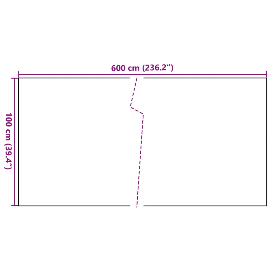 Balkonski zaslon antracit 600 x 100 cm od poliratana