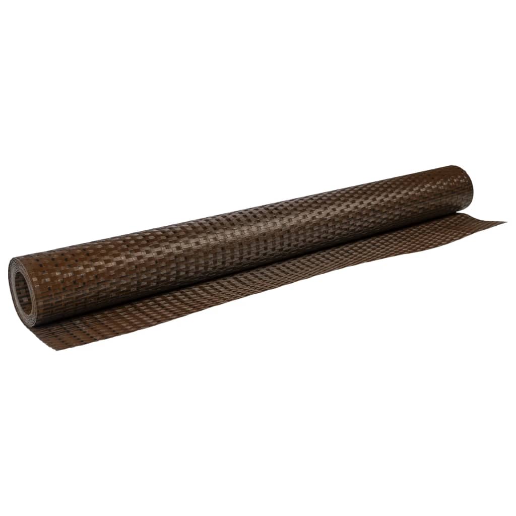 Balkonski zaslon smeđi i crni 500 x 90 cm od poliratana