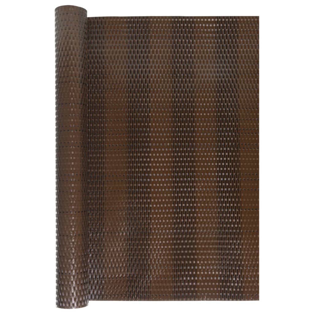 Balkonski zaslon smeđi i crni 1000 x 100 cm od poliratana