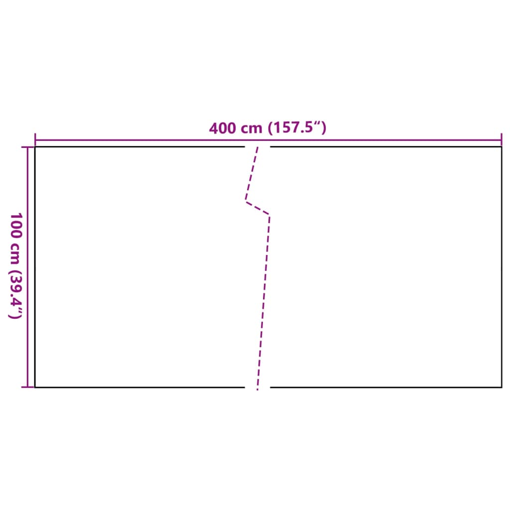 Balkonski zaslon svijetlosmeđi 400 x 100 cm od poliratana
