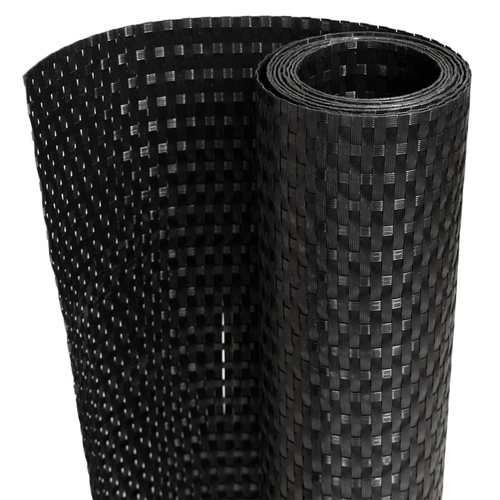Balkonski zaslon crni 300 x 100 cm od poliratana