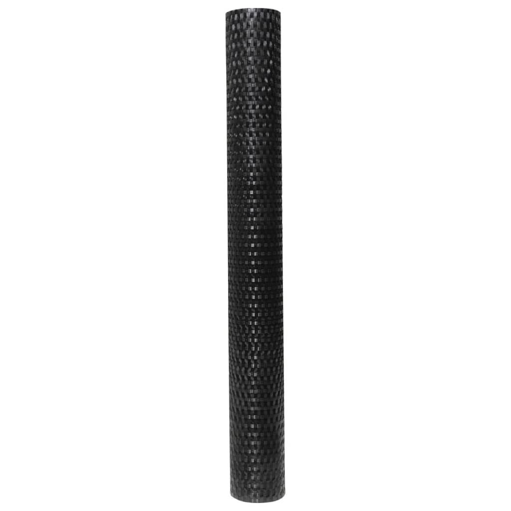 Balkonski zaslon crni 500 x 90 cm od poliratana