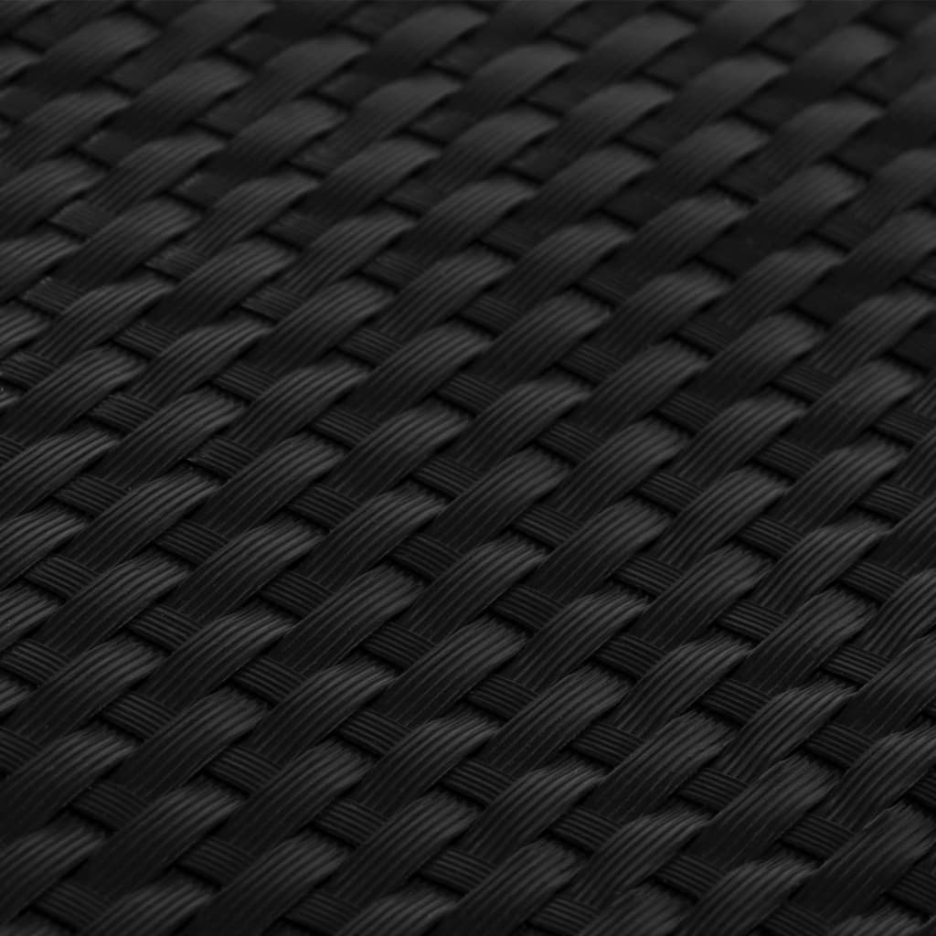 Balkonski zaslon crni 500 x 90 cm od poliratana
