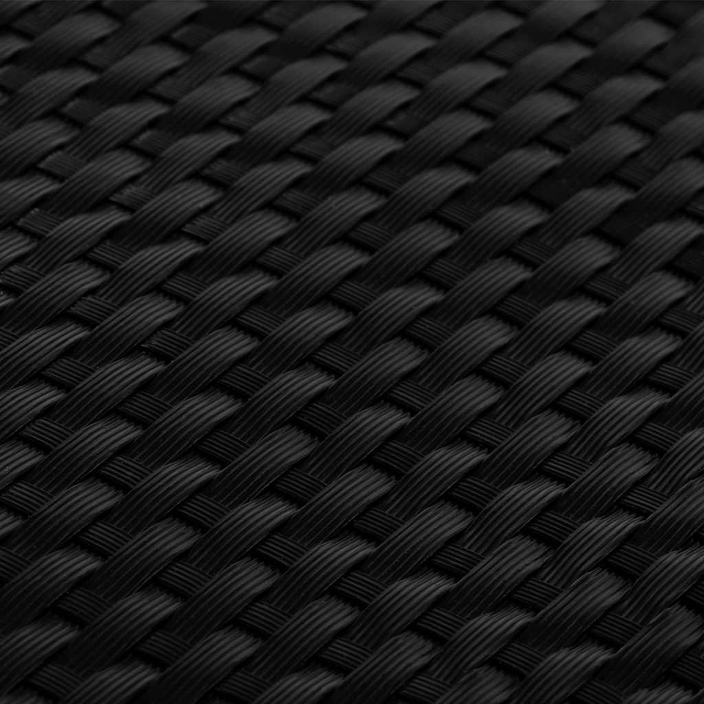 Balkonski zaslon crni 500 x 100 cm od poliratana