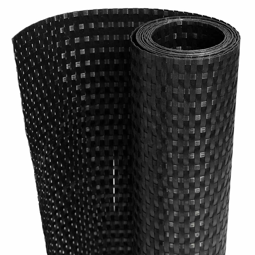 Balkonski zaslon crni 1000 x 100 cm od poliratana