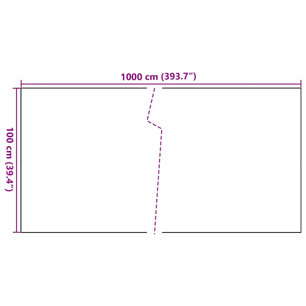 Balkonski zaslon crni 1000 x 100 cm od poliratana