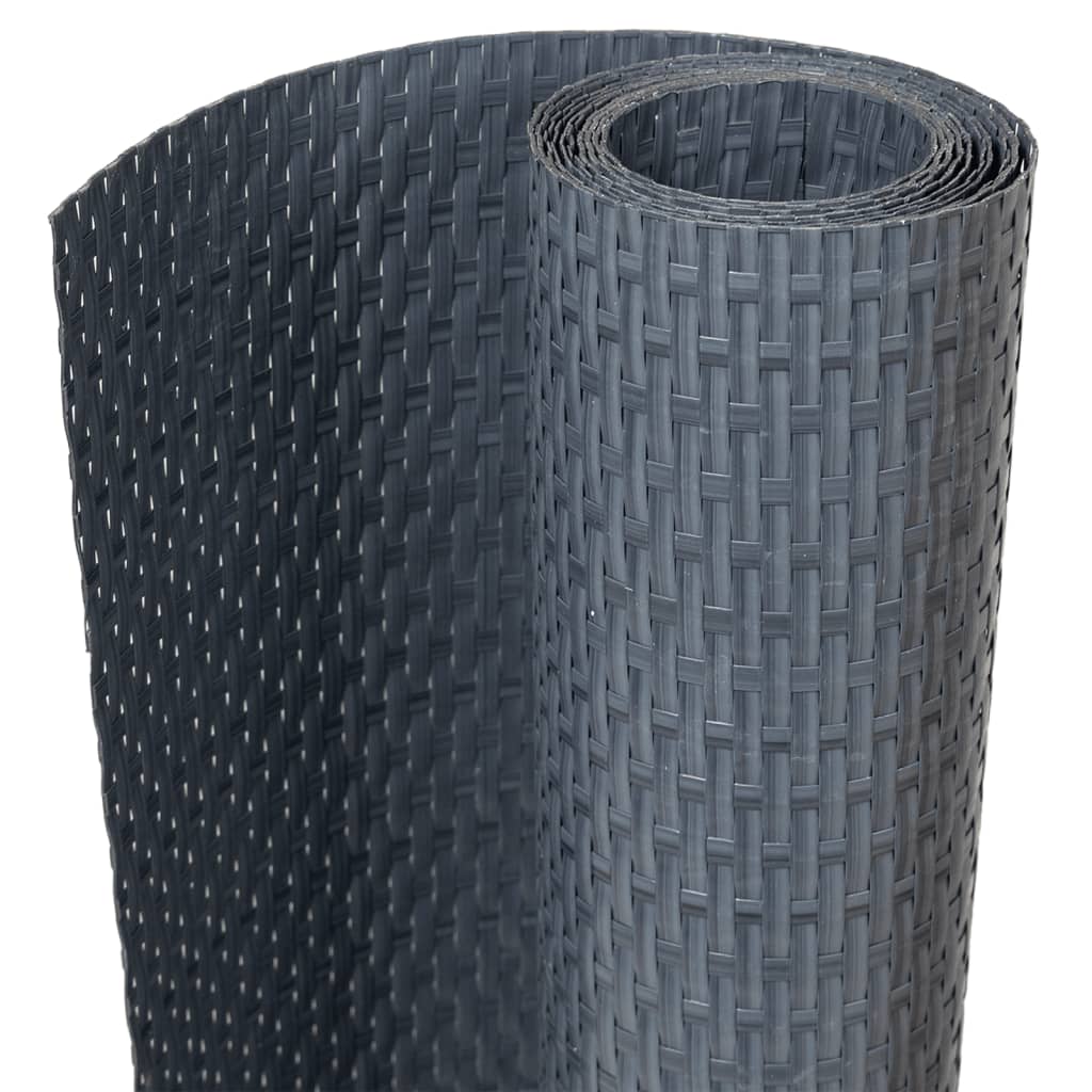 Balkonski zasloni 10 kom antracit 255 x 19 cm od poliratana