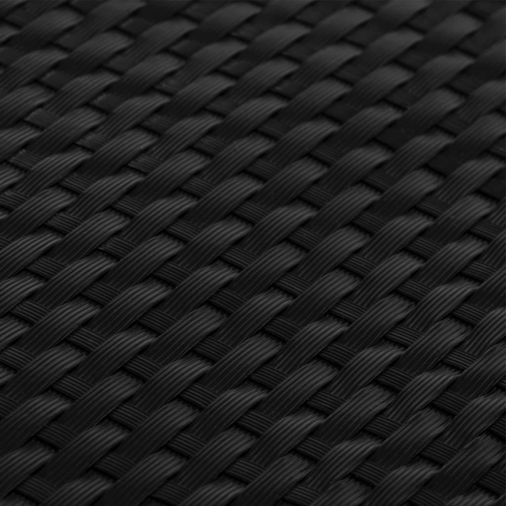 Balkonski zasloni 5 kom crni 255 x 19 cm od poliratana