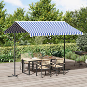 Samostojeća tenda plavo-bijela 300 x 300 cm od tkanine i čelika