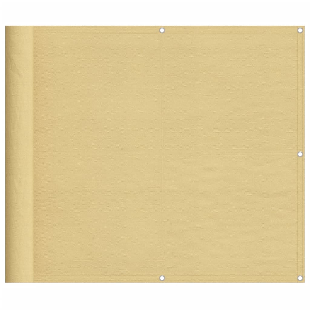 Balkonski zaslon boja pijeska 90x700 cm 100 % poliester Oxford