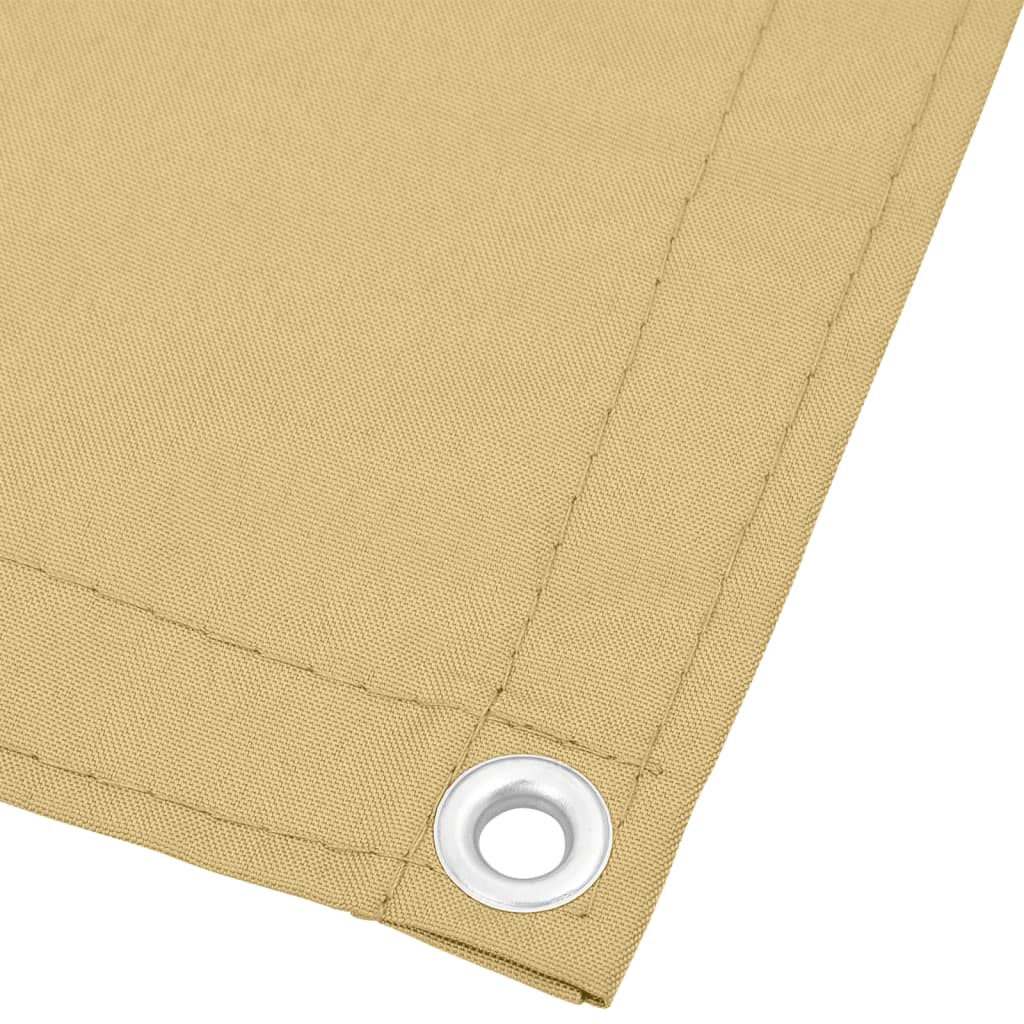 Balkonski zaslon boja pijeska 90x700 cm 100 % poliester Oxford