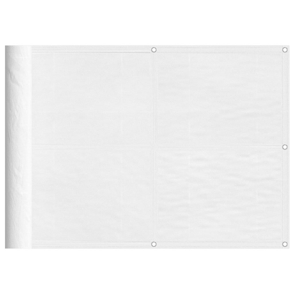 Balkonski zaslon bijeli 75x800 cm 100 % poliester Oxford
